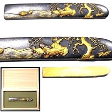Edo era Japan antique tale of Ise Kozuka Luxury Gold Silver Handcrafted Rare