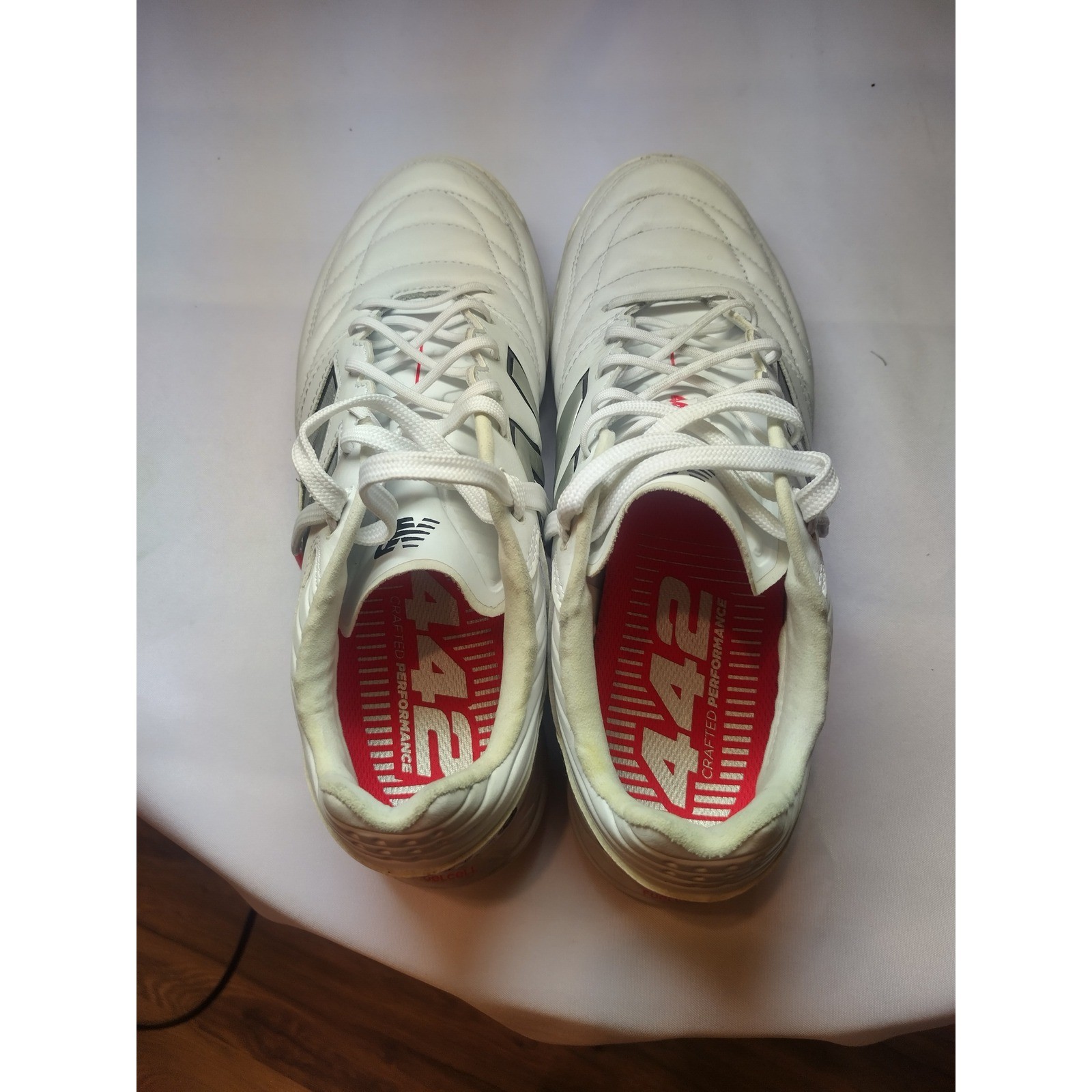 New Balance 442 v2 Team TF White Silver Soccer Turf Shoes MS41TWT2 Mens 9.5 2E thumbnail 5