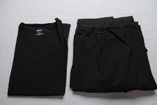 Cozyfit Women's Petite 2-Piece Jogger Scrub Set AC2 Black Size 2XL Petite NWT
