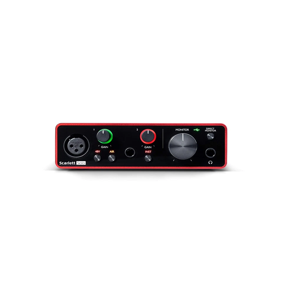 Focusrite Scarlett Solo 3ª Generación Interfaz de Audio USB para Guitarristas, Vocalistas... Foto 3 de 4