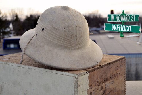 Vintage International Hat Co. Pith Helmet Safari Hat Bump Cap Khaki