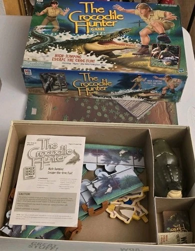 The Crocodile Hunter 1999 MB Board Game Hasbro 41452 Vintage Milton Bradley