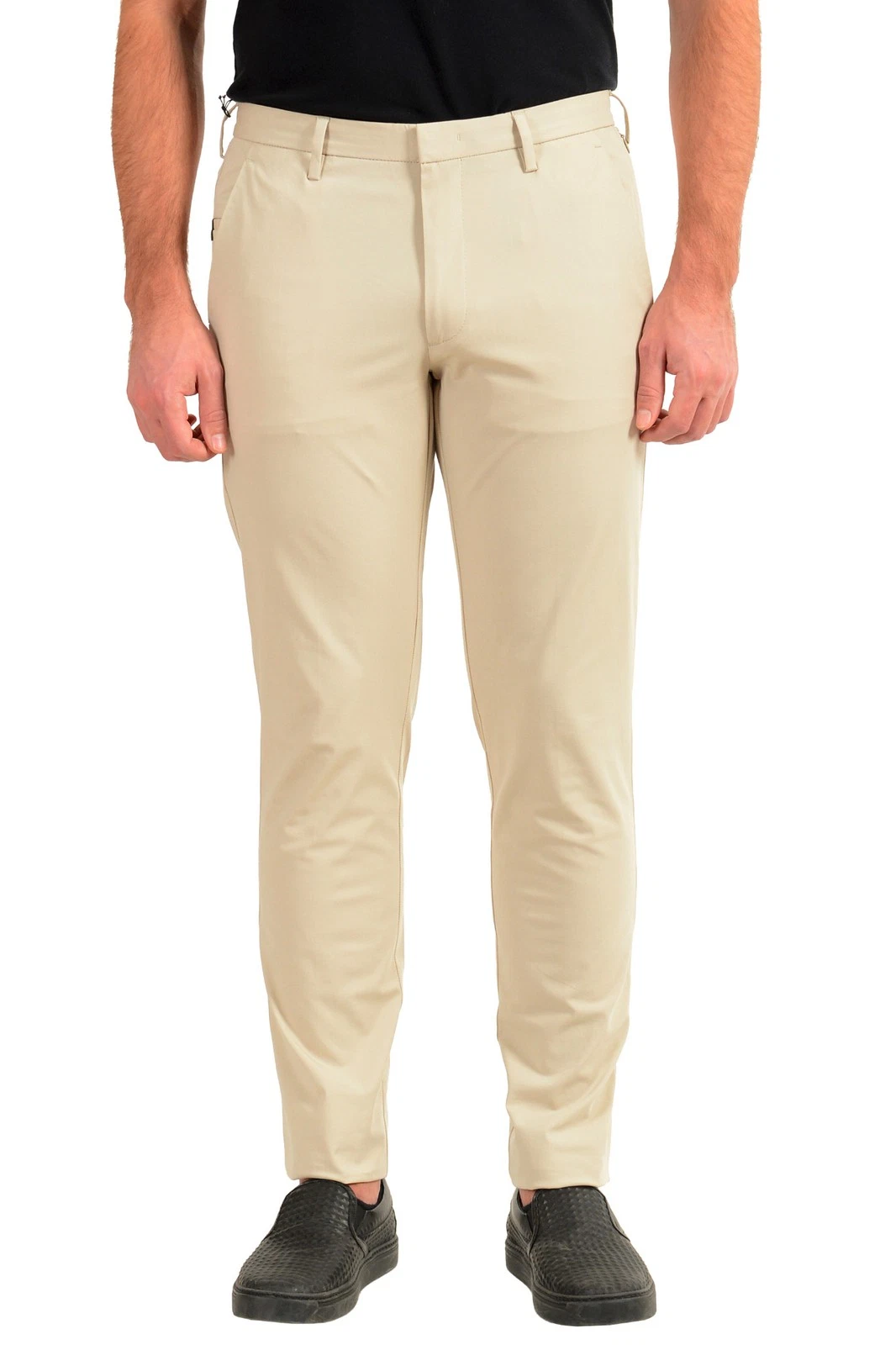 Hugo Boss Men's "Kaito3-Travel2" Beige Tapered Slim Fit Casual Pants