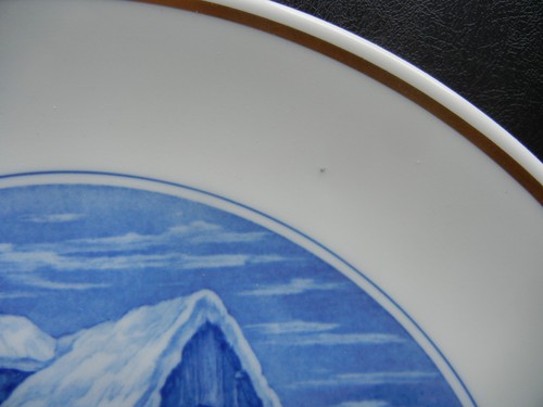 Meissen Wandteller Porzellan 1938: Frau mit Kindern am Toreingang (meine Pos.4) - Picture 4 of 7