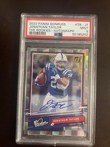 2020 Panini Donruss Colts Jonathan Taylor The Rookies  Auto 004/249 PSA 9