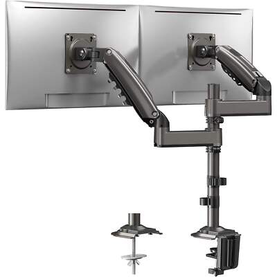 Dual Monitorständer 13 bis 32 Zoll höher verstellbar langer Arm Schreibtischhalterung HUANUO