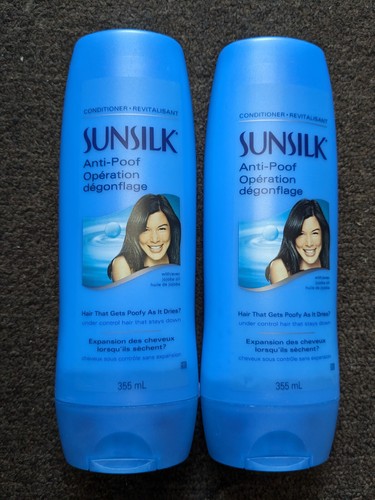 2xSunsilk Anti Poof Conditioner 12 fl oz. DISCONTINUED HTF Hairapy Jojoba Oil 35 - Picture 2 of 2