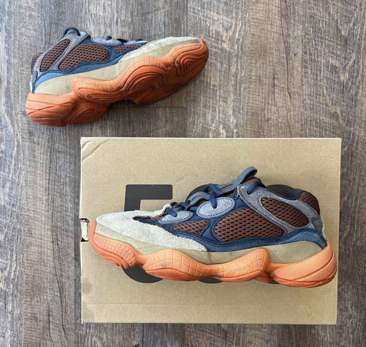 Adidas Yeezy 500 Enflame Tan Orange Men's Size 6.5 Sneakers Shoes