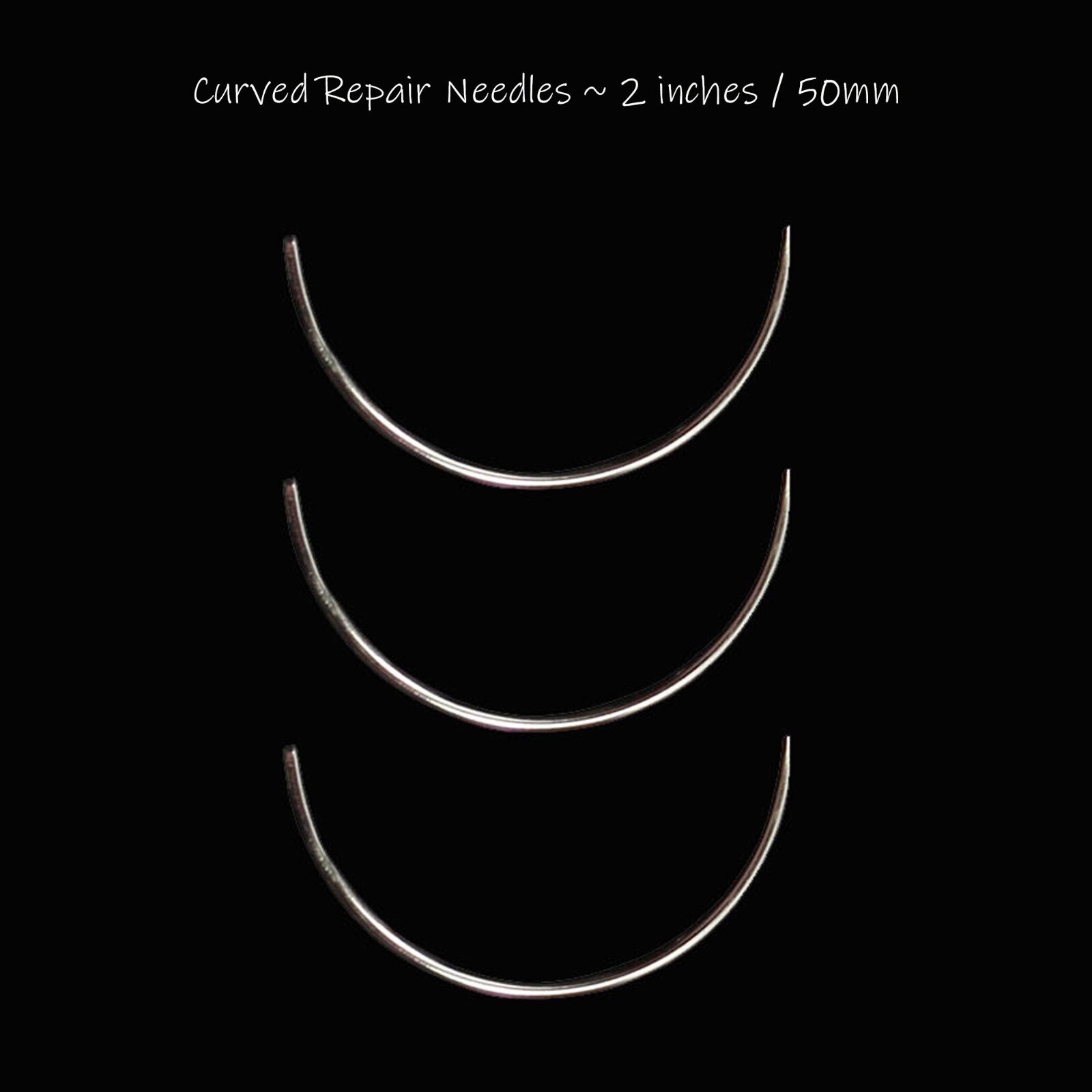 Crafty Hand Sewing Needles Curved Repair Glovers Chenille Darning Upholstery