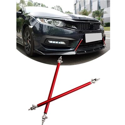 8''-11'' Adjustable Splitter Support Rods for Bumper Lip 2PC Red