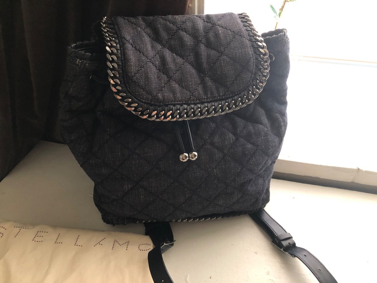 Stella McCartney Dark Denim Backpack Adjustable Straps Dust 