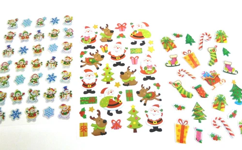 Fun Christmas Xmas Stickers for Kids - for Craft, Card-making & Decoration