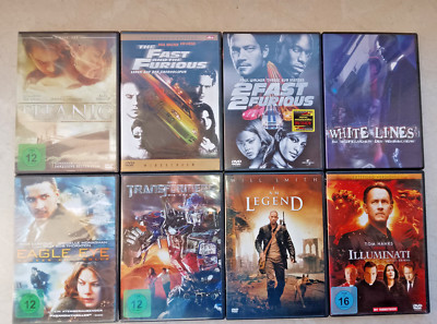 DVD Sammlung - Eagle Eye - Illuminati - White Lines - Fast and Furious 1 & 2