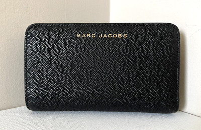 New Marc Jacobs Medium Compact Bifold Wallet Black | eBay