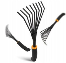 Gardening Hand Rake Leaf Weeds Rake Rakes Small Garden Rake Metal Rakes 39cm