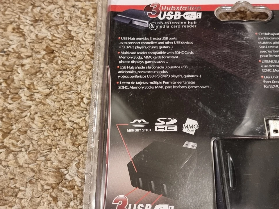 SONY PLAYSTATION 3 USB MEDIA MEMORY CARD ADAPTER READER HUB EXTENSION BRAND NEW! - Image 3 of 3