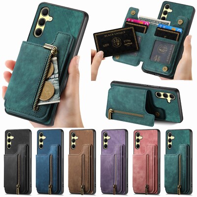 Hülle Für Samsung A55 A54 A53 A35 A15 A14  Handy Tasche Kartenfach Zipper Wallet