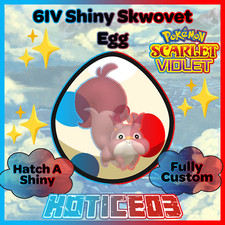 Skwovet ✨ SHINY 6IV EGG ✨ Pokemon Scarlet & Violet ✨ TEAL MASK DLC ✨