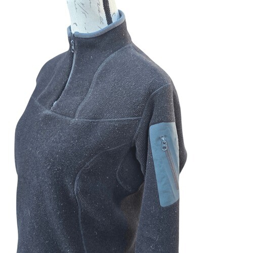 Arc'Teryx Giacca Pile Donna Logo Polartec Vintage Nero Medium