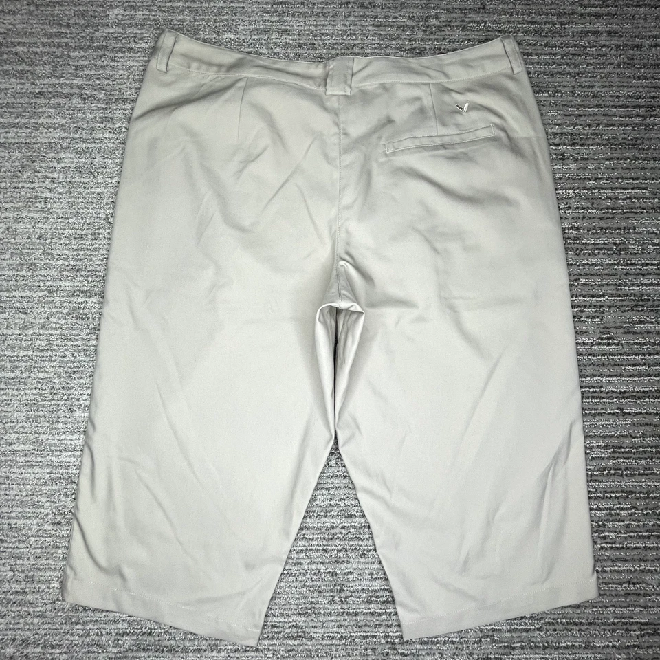 Shorts feminino Callaway tamanho 12 cintura alta chino casual bege - Imagem 4 de 4