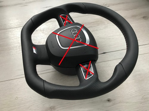 Sport Tuning S-Line Lenkrad Lederlenkrad Audi A3 A4 A5 A6 8K0 4F0 ohne Tausch - Bild 16 von 21