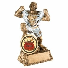 Chili cook-off champion monster trophy with 3 lines of custom text