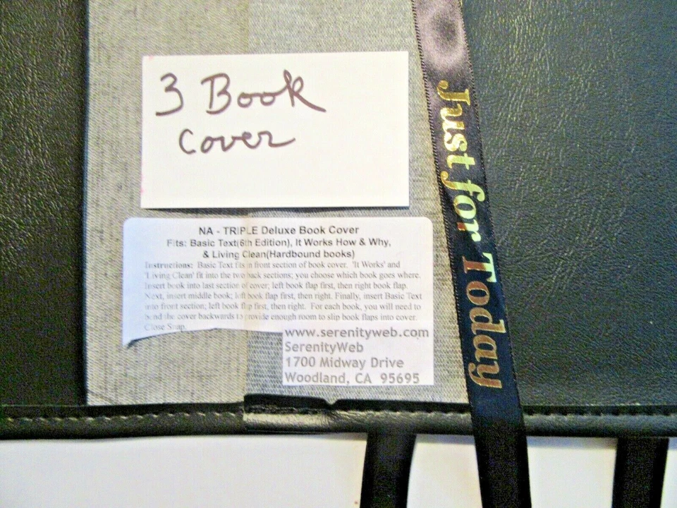 Narcotics Anonymous NA Basic Text How and Why BLACK Deluxe 3 tri Book Cover coin - Image 3 of 4