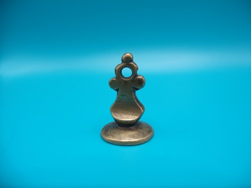 Antique 18th Century Brass Crown Anchor Wreath Sealing Wax Seal Stamp - Picture 5 of 7