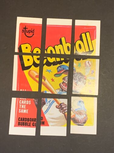 1973 Topps Wacky Packages 3rd Series 3 Beanball Puzzle Checklist 9 Card Set - Picture 1 of 2