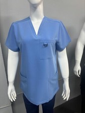 4-Way Stretch Medical,Dental,Nursing Scrub Hospital Uniform Women Men V-Neck Top