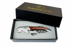 RADOLEO® Kellnermesser PADAUK - Korkenzieher+Weinöffner | Profi Sommeliermesser