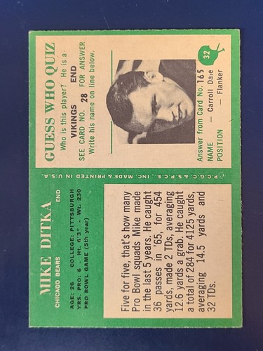 1966 Philadelphia Fußballkarten vervollständigen Ihr Set Sie wählen #1 - 104 - Bild 63 von 205