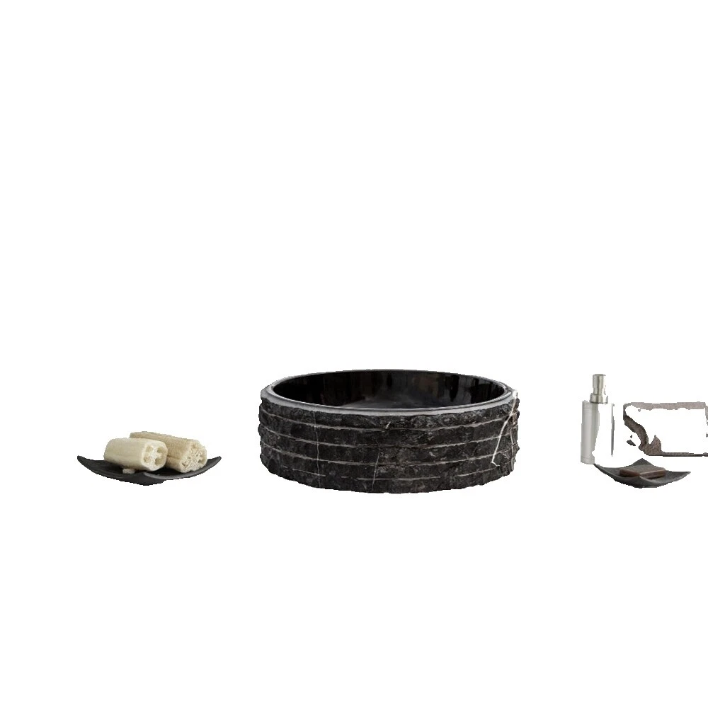 Baño de mármol negro Baño Fregaderos