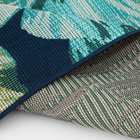 Area Rug Tropical Palm Navy Indoor Outdoor Fade Weather Resistant 6'6 ...