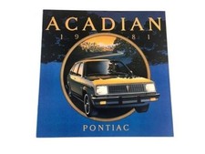 1981 Pontiac Acadian Chevrolet Chevette 1000 Canada Car Sales Brochure Catalog