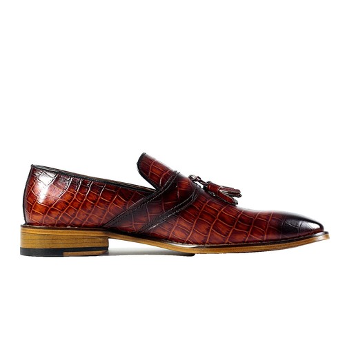 Masertti Shoes Gator Stich Checker Print Size 10 Dress Shoe  display picture 1