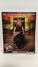 DAVE MUSTAINE MEGADETH  MARSHALL JVM GUITAR AMPLIFIERS - 11X8.  -  PRINT AD.  a2