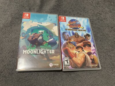 Nintendo Switch 2 Game Lot - Moonlighter And Street Fighter Used And Tested