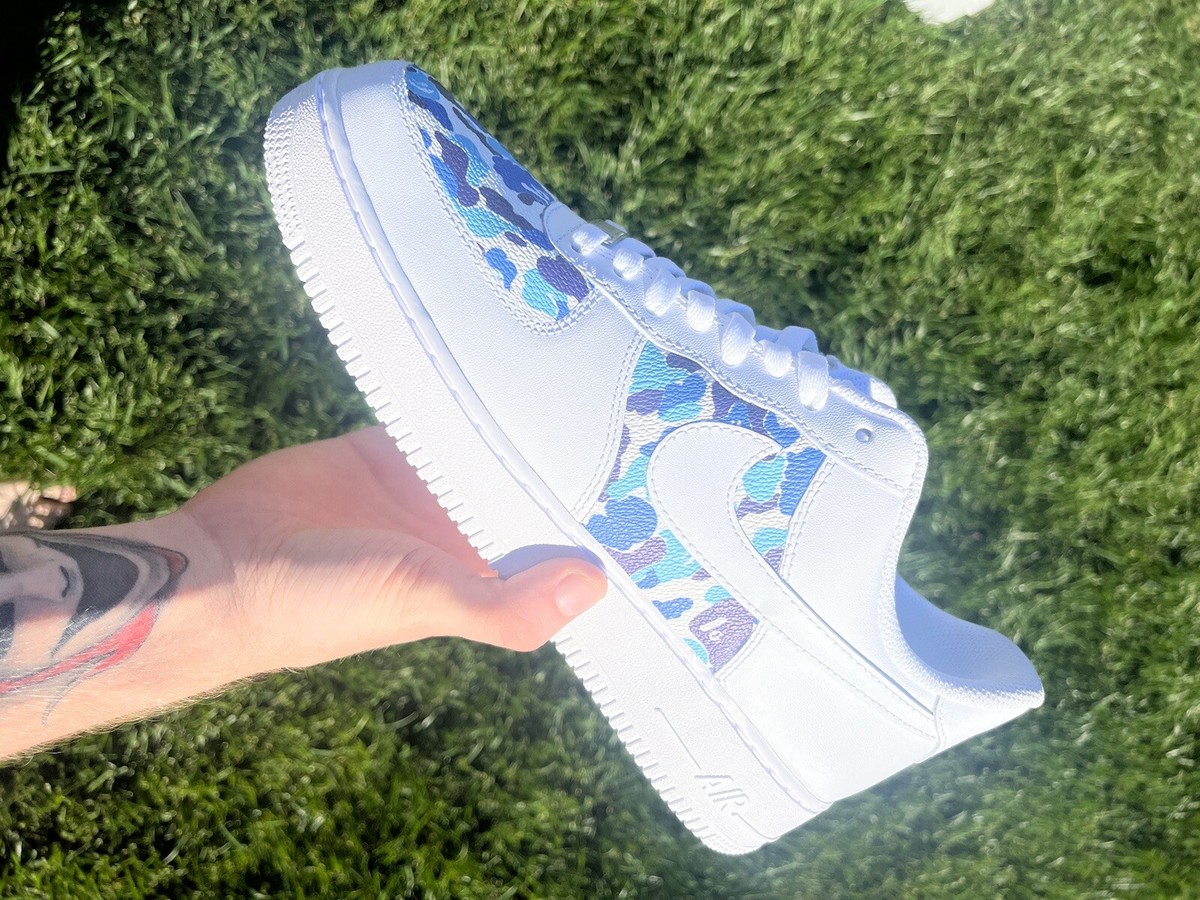 Blue air Force camo customized exclusive star air Air Force 1 Custom Camo (various Colour Options) - Etsy main image 3