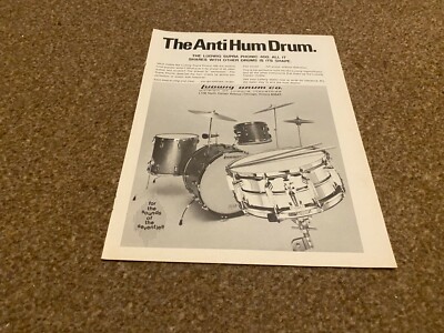 JBF46 WERBUNG 11X8 THE LUDWIG SUPRA PHONIC 400 ANTI BRUMM TROMMELN
