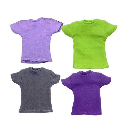 1/12 Short Sleeve T-shirt Tops Clothes Fit 6inch HT Male Action Figure Model Toy - Picture 4 of 27