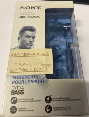 Sony MDR-XB510AS In-Ear Wired Headphones Sports Extrabass Splashproof -  Blue 4548736045538 | eBay