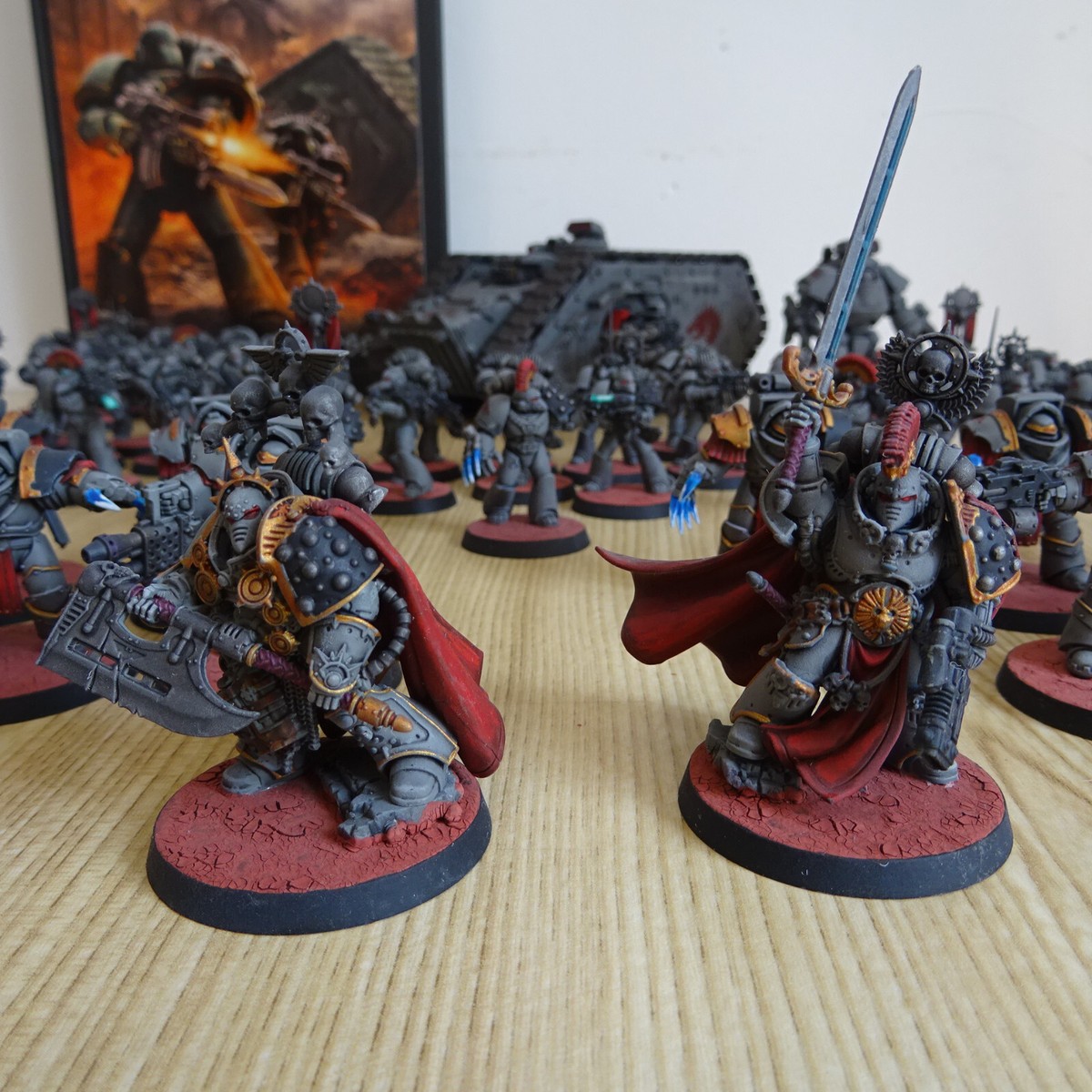 AGE of DARKNESS 2nd ed Box Set - Painted SPACE WOLVES - 30k Heresy