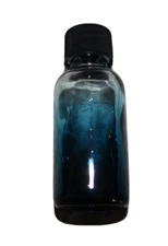 Brand New 1 Oz Blue Shaded Glass Bottle w Ribbed Lid  Essential Oils