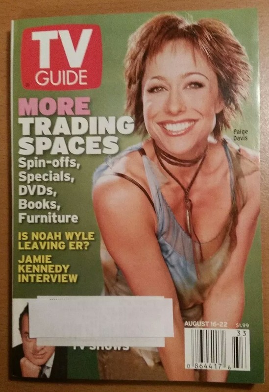 TV GUIDE 16-22 AUG 2003 ISSUE - PAIGE DAVIS COVER "TRADING SPACES"