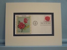 Honoring Flowers - The Rose the First Day Cover of of its own Stamp