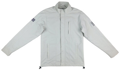 Matte Grey Mens Trekker Badge Jacket TPC Sawgrass Golf Course Stone Sz SMALL