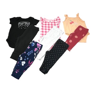 Baby Clothes - Lot of 8 pieces -3 outfits & 2 pants - Size 0-3 & 3 Months.
