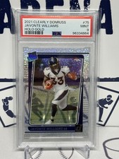 PSA 9! 2021 Clearly Donruss Javonte Williams GOLD HOLO Rated Rookie Auto 3/5