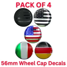 4 Pack Wheel Center Cap Decals Sticker Country 56mm 2.20" CHOOSE YOUR STYLE